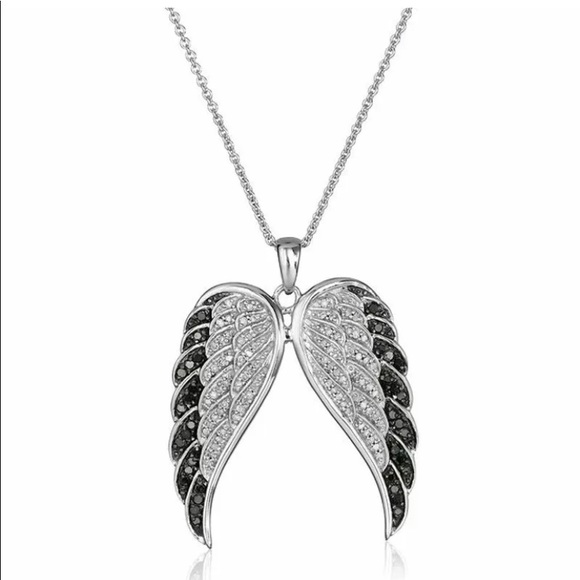 Jewelry Angel Wings Blackwhite Sapphire Necklace Poshmark